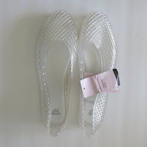 (#135) Wild Fable Clear Jelly Ballet Flats Diamond Texture Slip-On Shoes